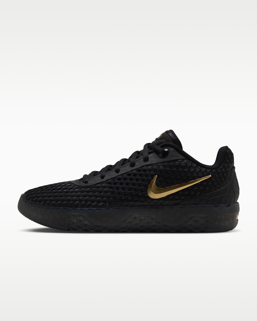 LeBron Witness X Basketball Shoes - Black/Black/Iron Grey/Metallic Gold