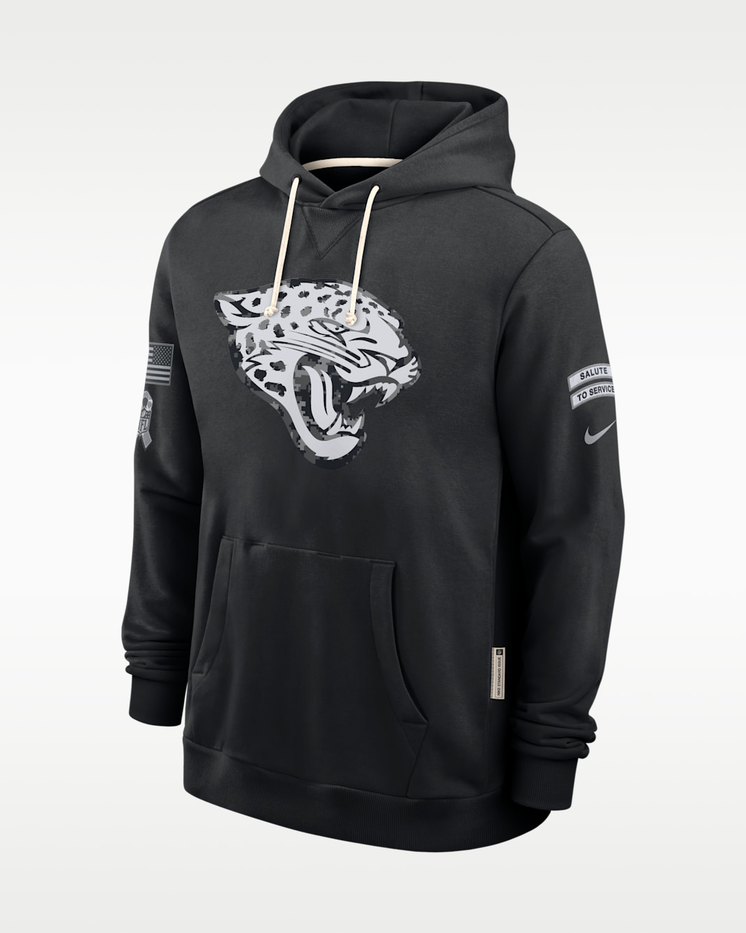 Jacksonville Jaguars Salute to Service Sideline Men's Nike Dri-FIT NFL Pullover Hoodie - Black