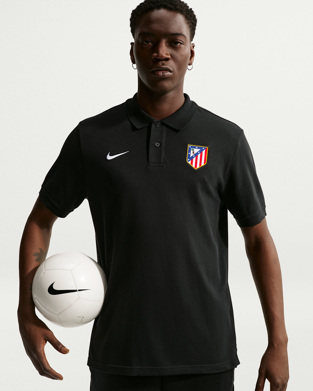 Fotbollspikétröja Atlético Madrid Club Nike för män - Svart/Vit