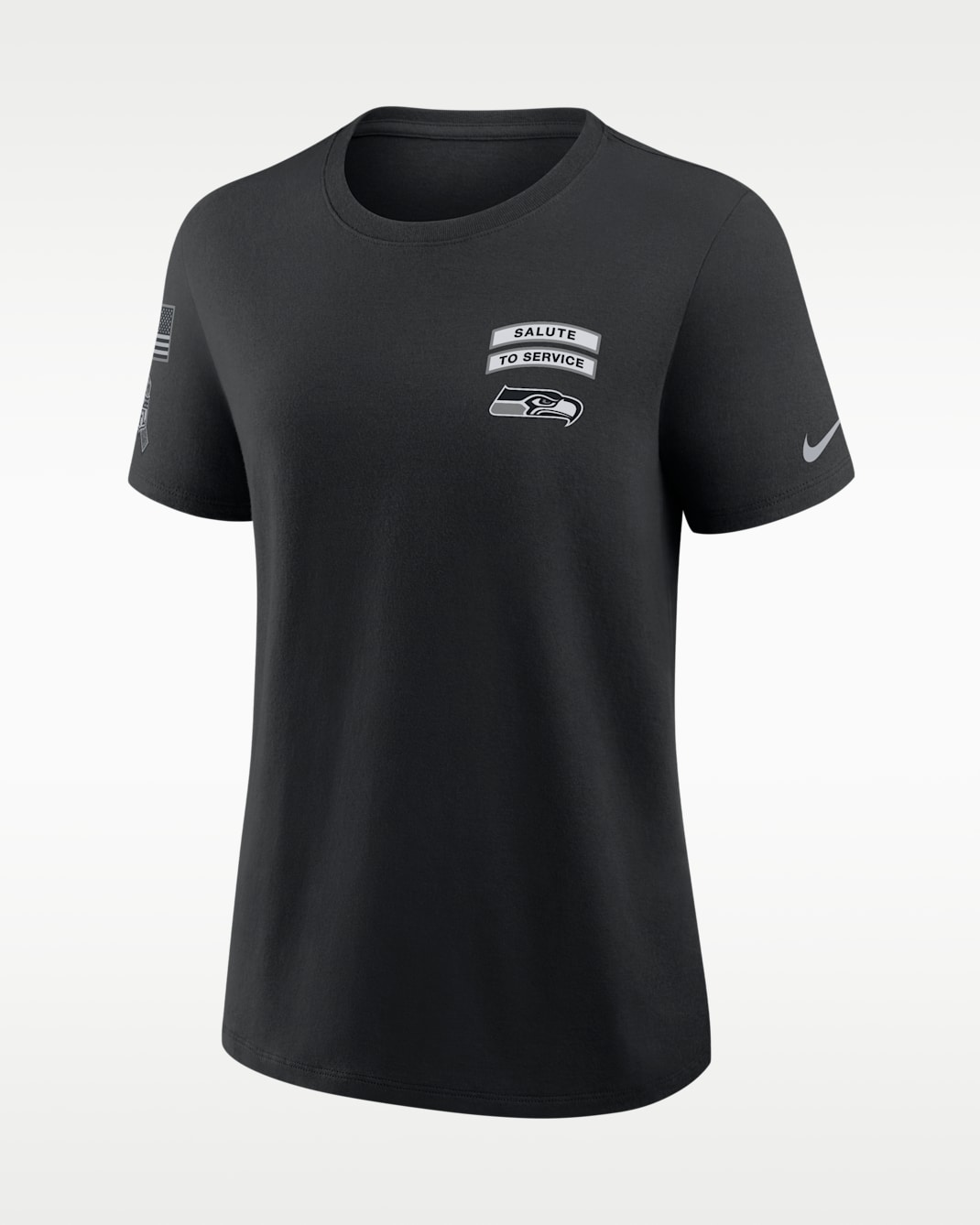 Seattle Seahawks Salute to Service Women's Nike NFL T-Shirt - Black
