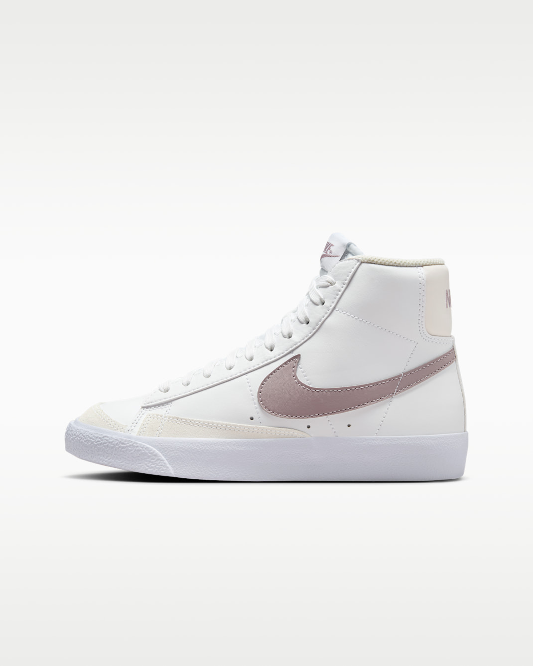 Nike Blazer Mid '77 Big Kids' Shoes - White/Phantom/Light Violet Ore