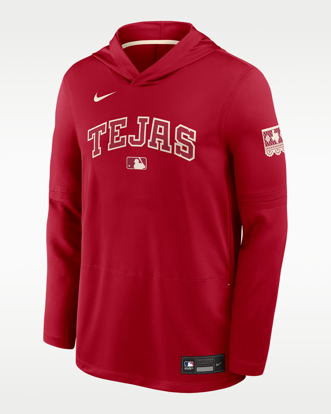 Texas Rangers City Connect Men's Nike Dri-FIT MLB Long-Sleeve Hooded Top - Red