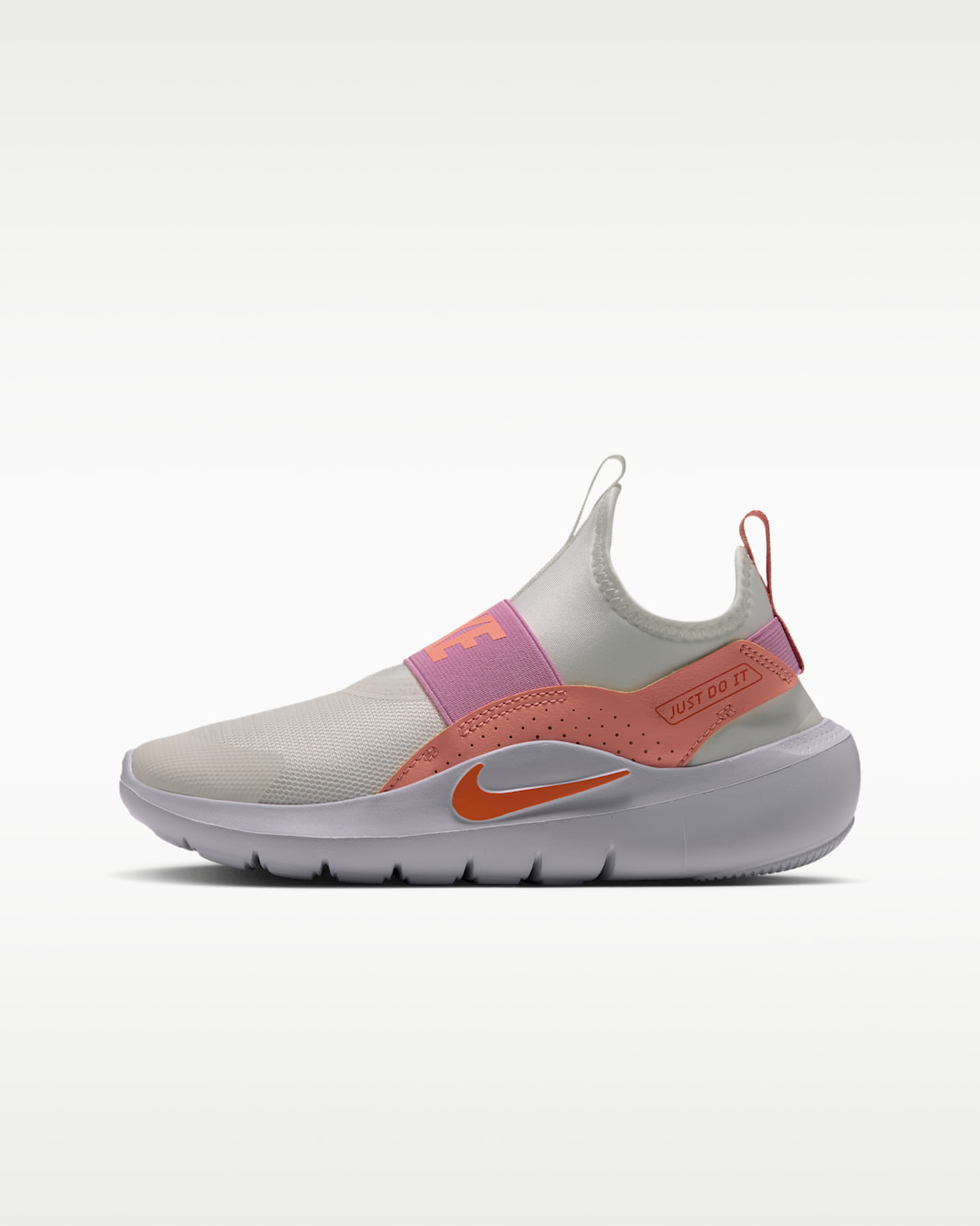 Nike Flex Runner 4 Big Kids' Running Shoes - Sail/Crimson Bliss/Palest Purple/Safety Orange