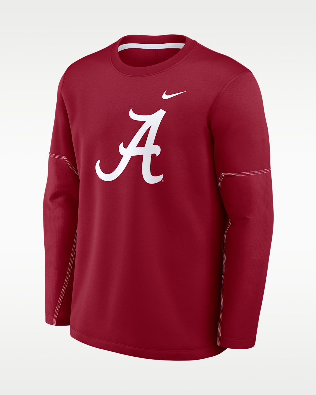 Alabama Sideline Coaches Men's Nike Therma-FIT College Long-Sleeve T-Shirt - Team Crimson/White