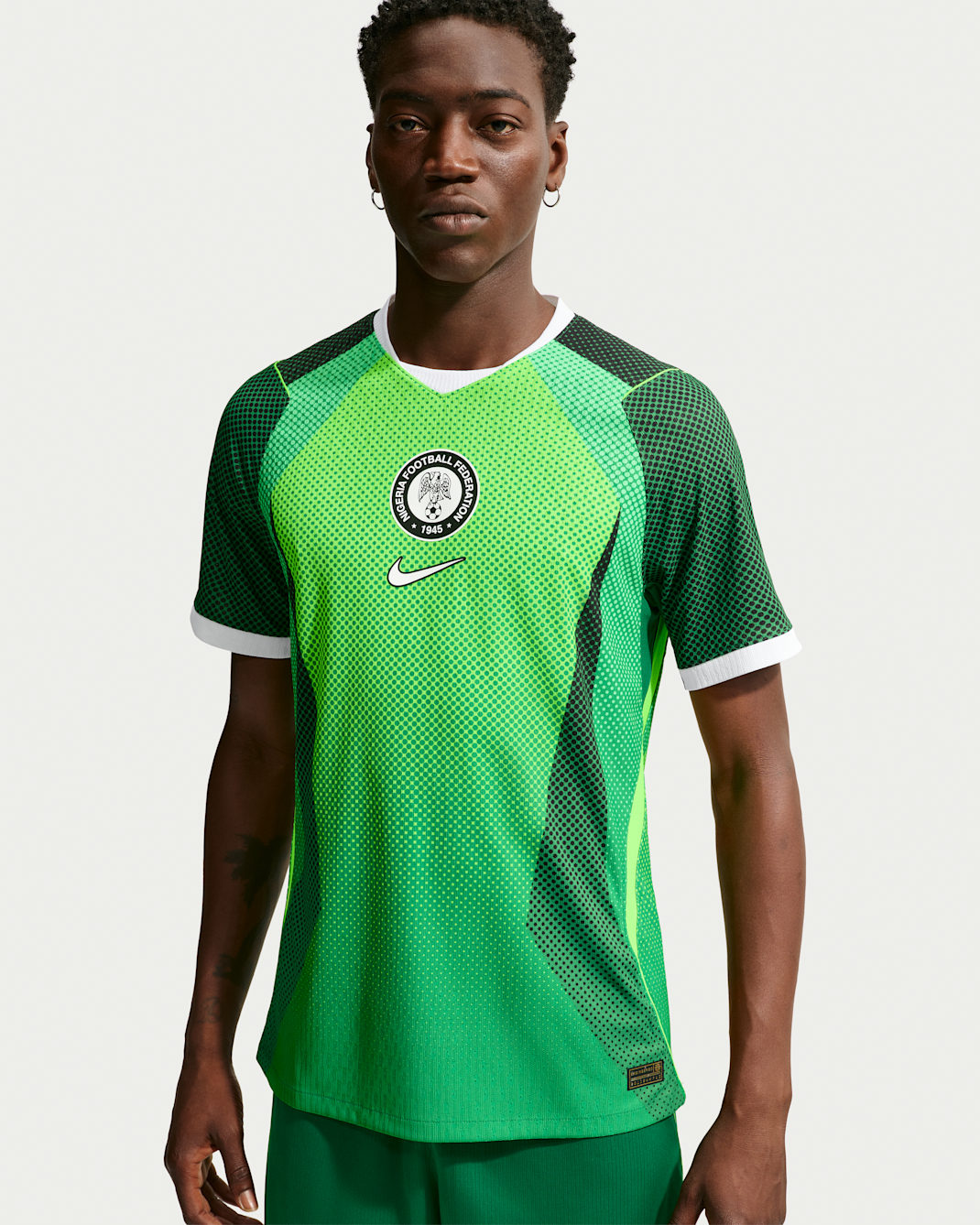 Fotbollströja Nigeria 2026 Match (hemmaställ) Nike Aero-FIT Authentic för män - Pine Green/Electric Green/Vit