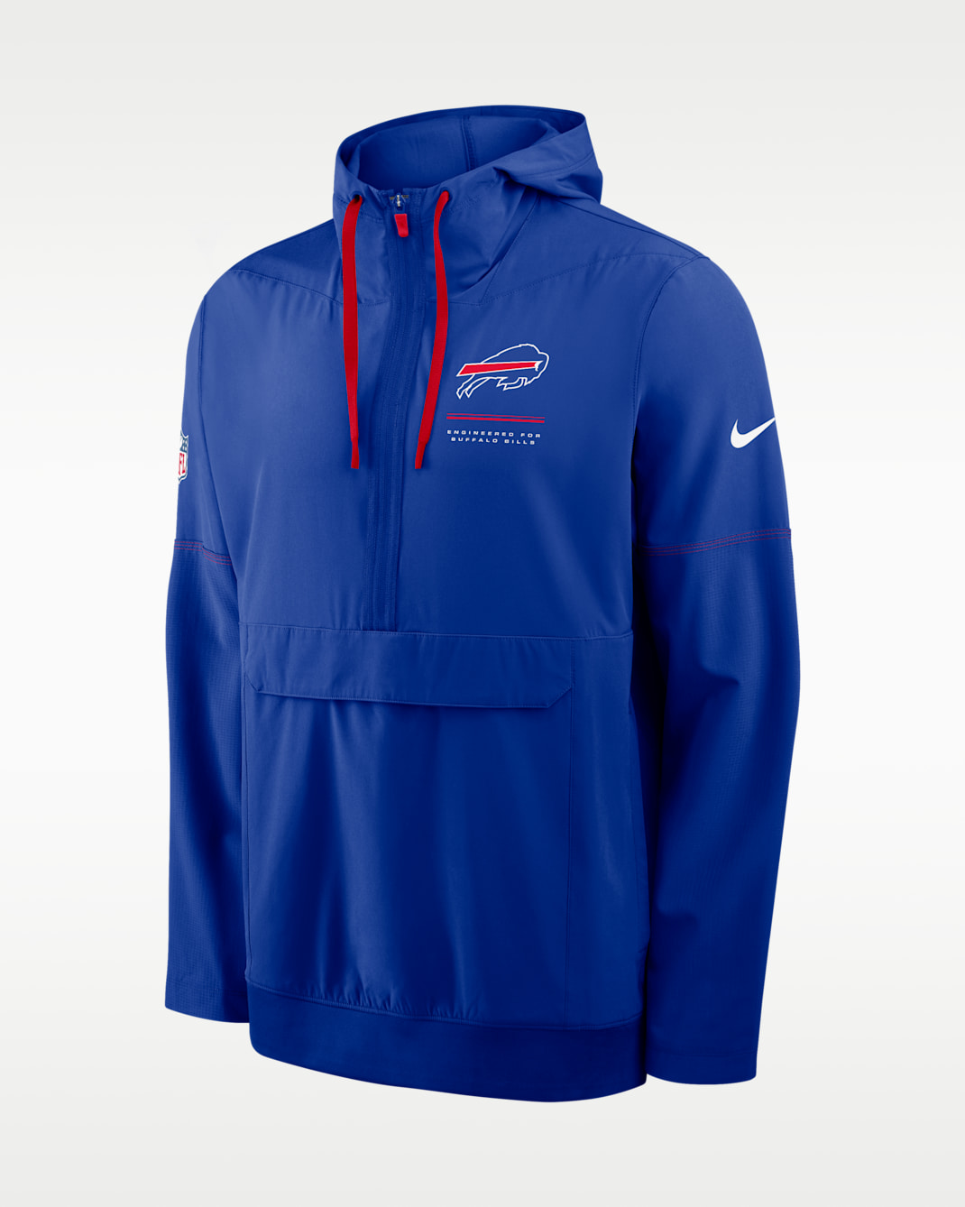 Chamarra con gorro de medio cierre Nike de la NFL para hombre Buffalo Bills Sideline Anorak - Royal