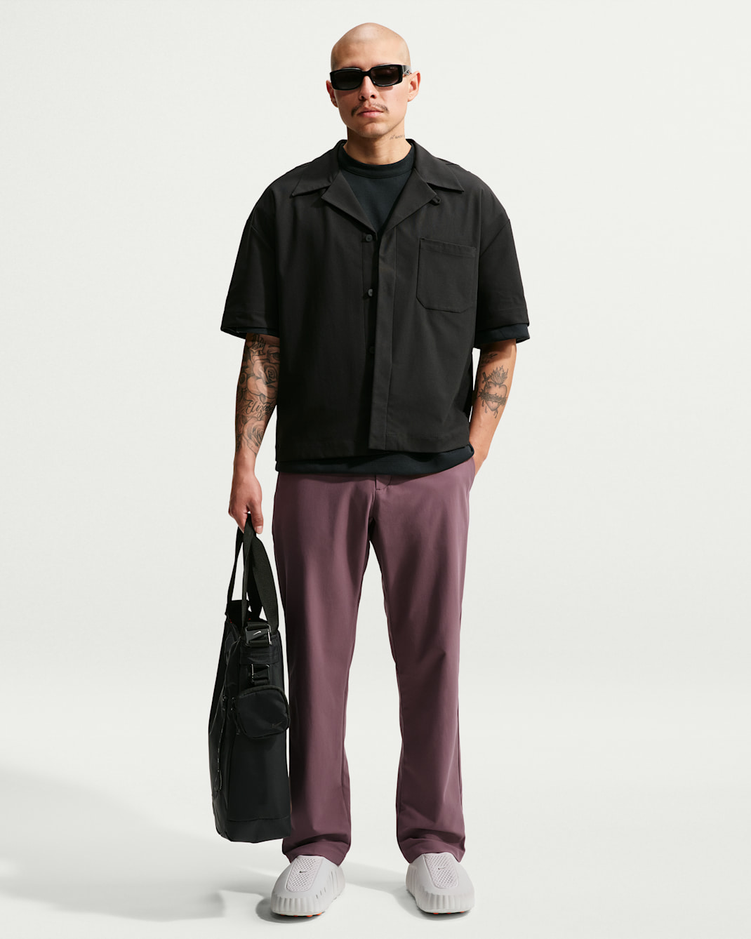 Nike 24.7 PerfectStretch Men's Dri-FIT Regular Chino Pants - Tattoo/Black/Burgundy Crush