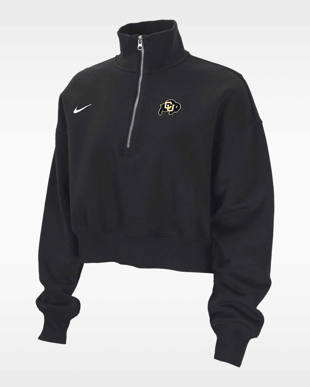 Colorado Phoenix Fleece Women's Nike College Cropped 1/4-Zip Top - Black