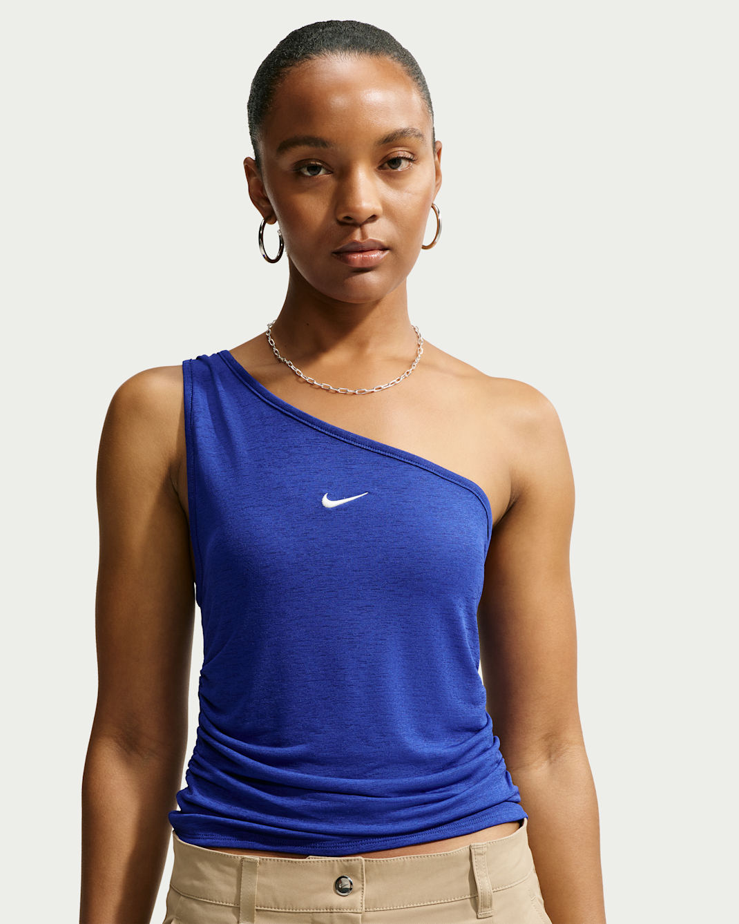 Nike Sportswear Women's Tight One-Shoulder Tank Top - Old Royal/Sail