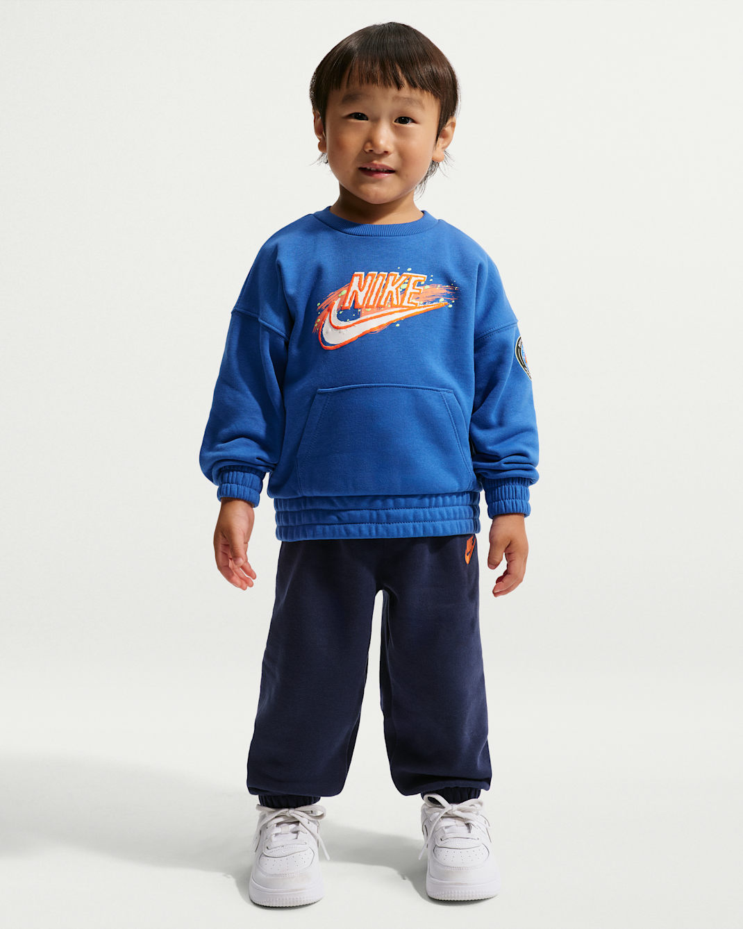 Nike Sportswear Toddler Snow Motion Fleece Crew 2-Piece Set - Midnight Navy