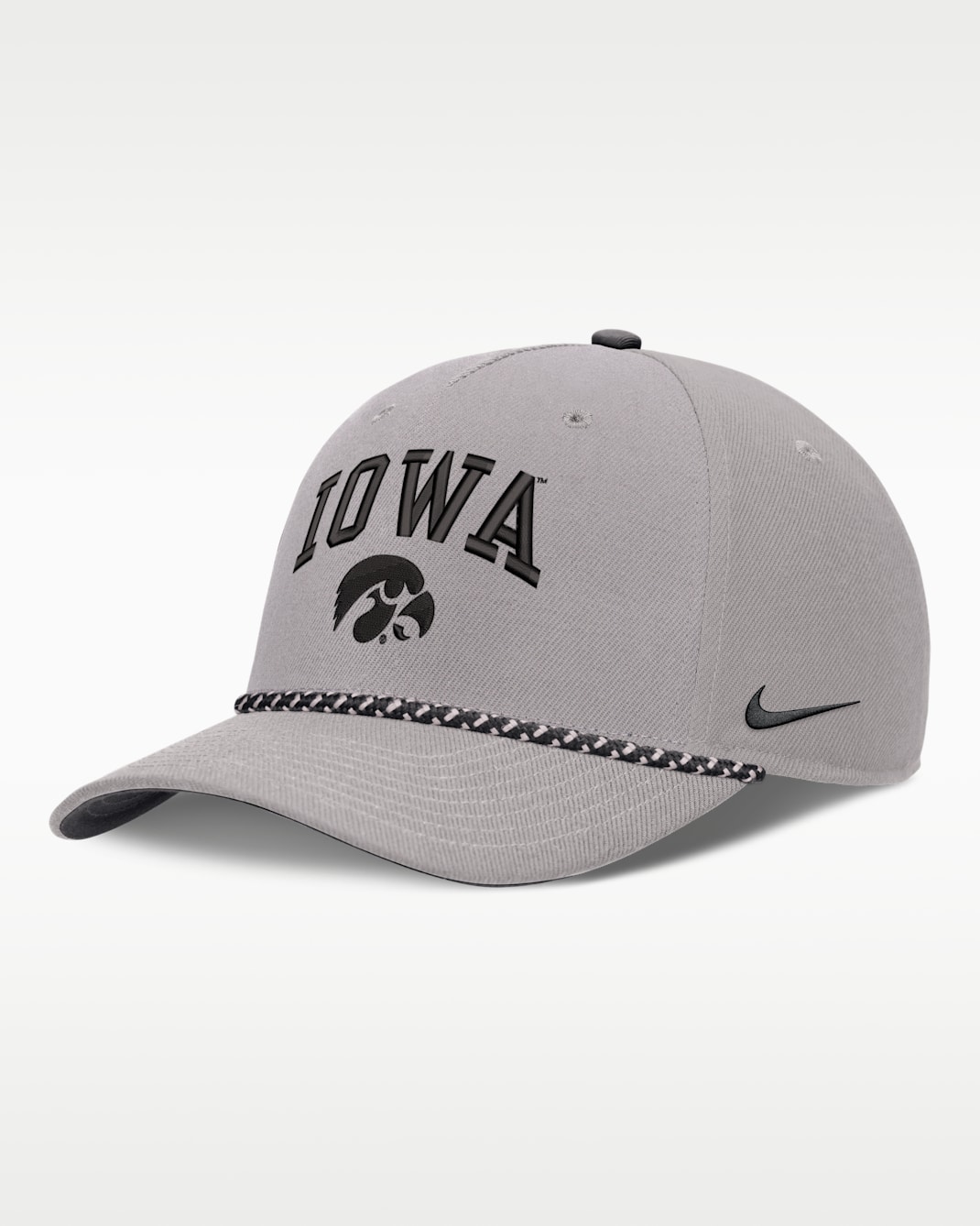 Iowa Primetime Rise Rope Men's Nike College Adjustable Hat - Grey