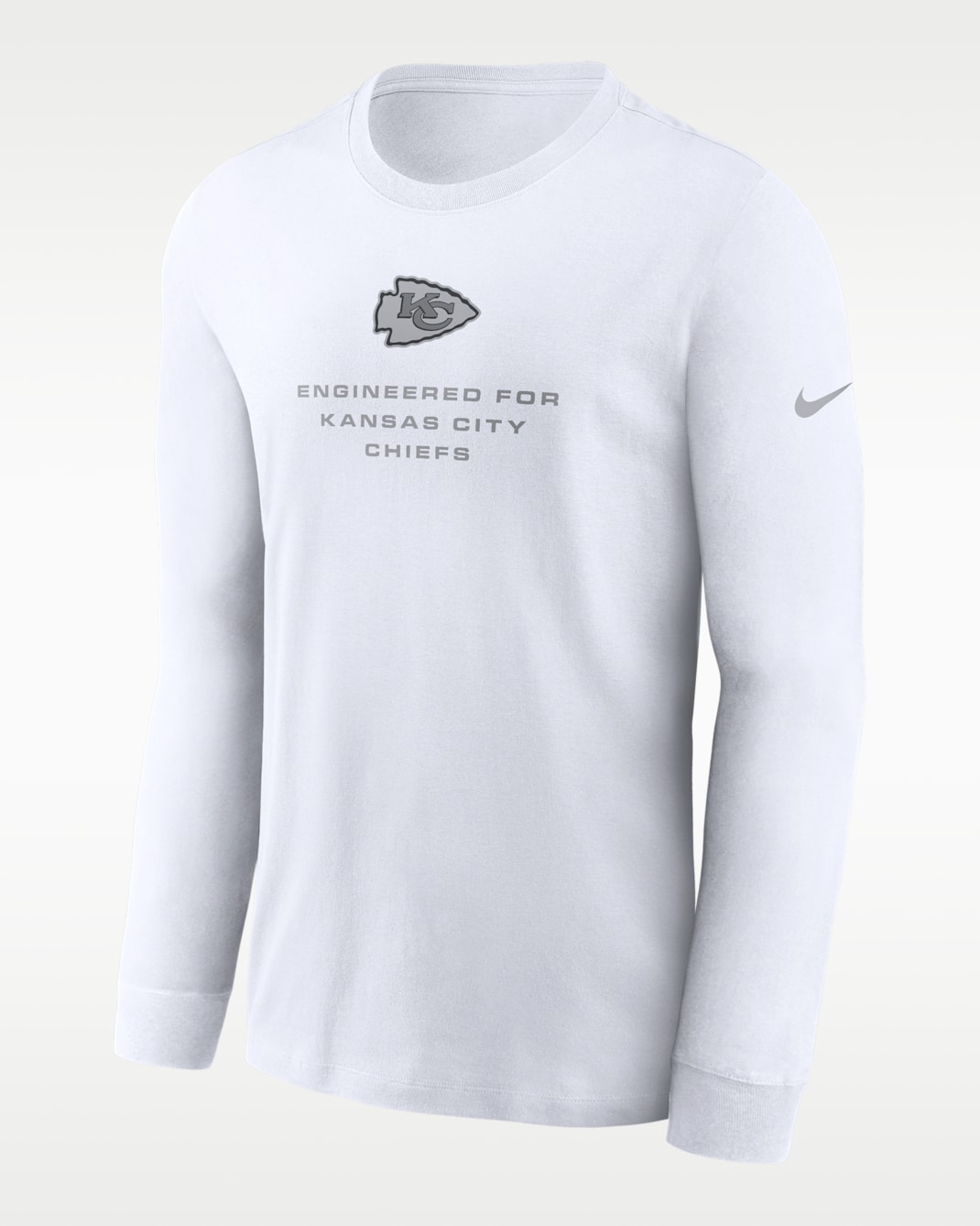 Kansas City Chiefs Team Issue Men's Nike Dri-FIT NFL Long-Sleeve T-Shirt - White