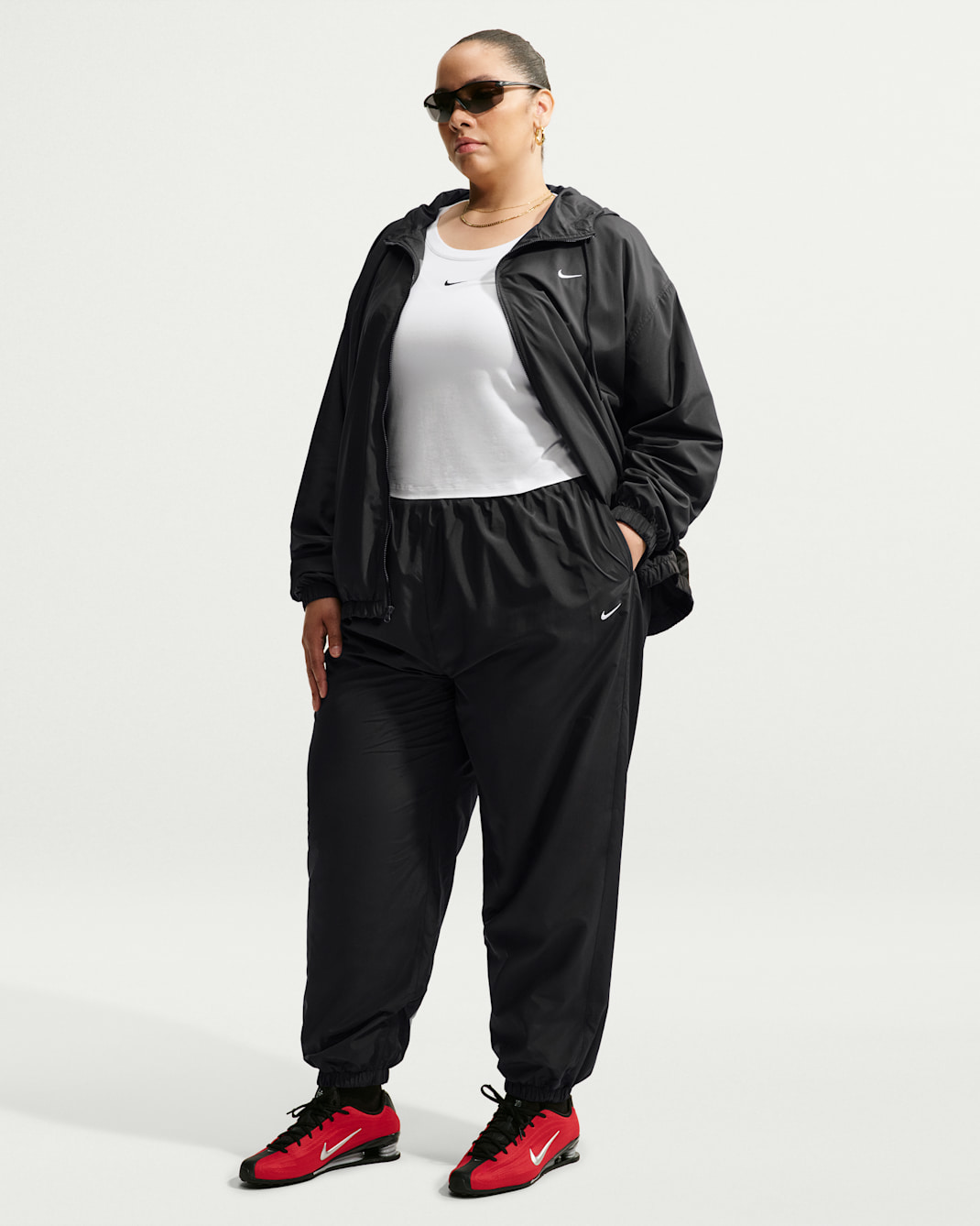 Nike Sportswear Women's Mid-Rise UV Joggers (Plus Size) - Black/Sail