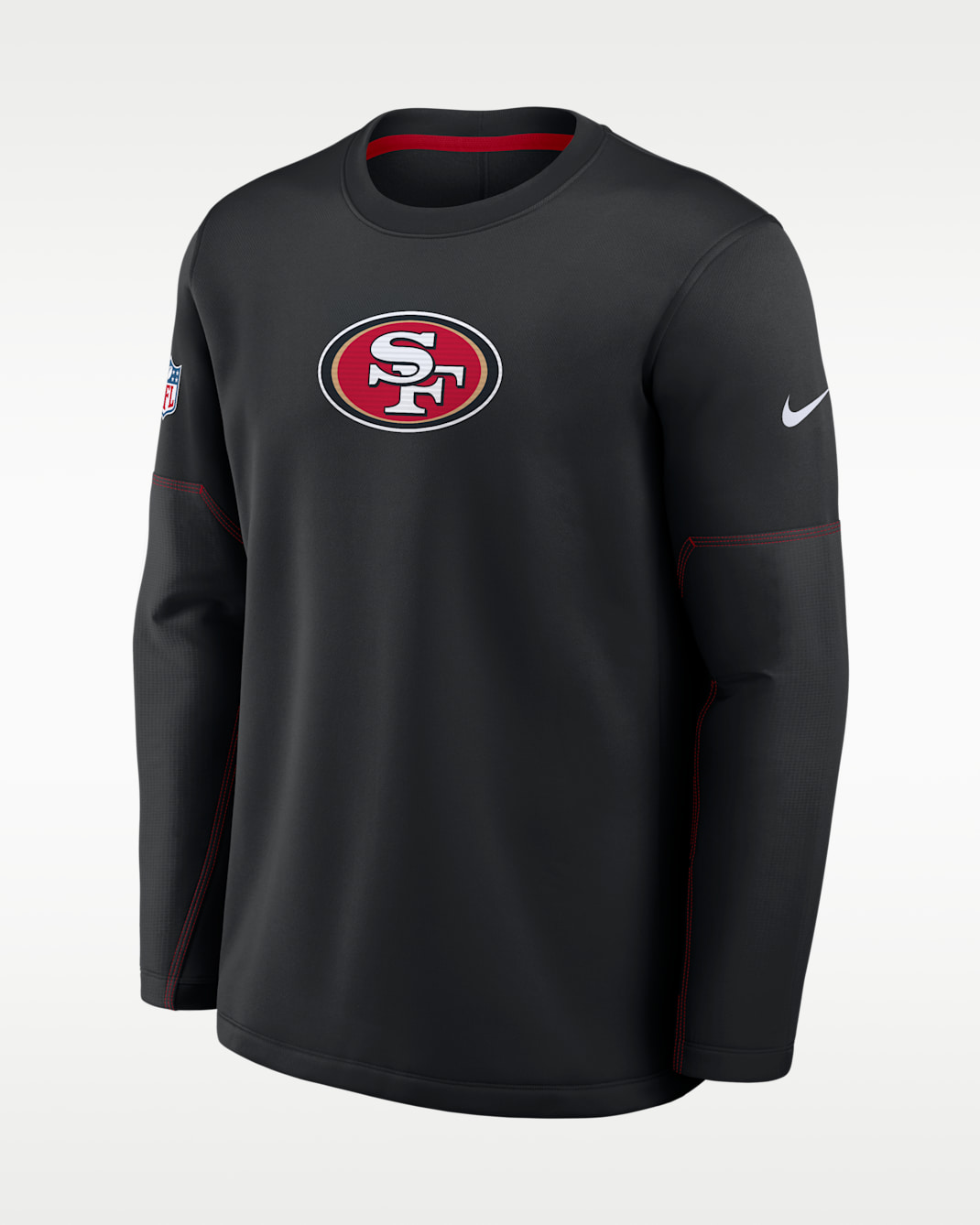 Playera de manga larga Nike Therma-FIT de la NFL para hombre San Francisco 49ers Sideline Coaches - Negro