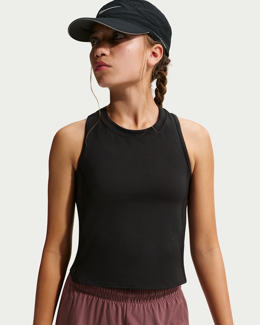 Nike MAVN Girls' Dri-FIT Knit Tank Top - Black/Black/Black