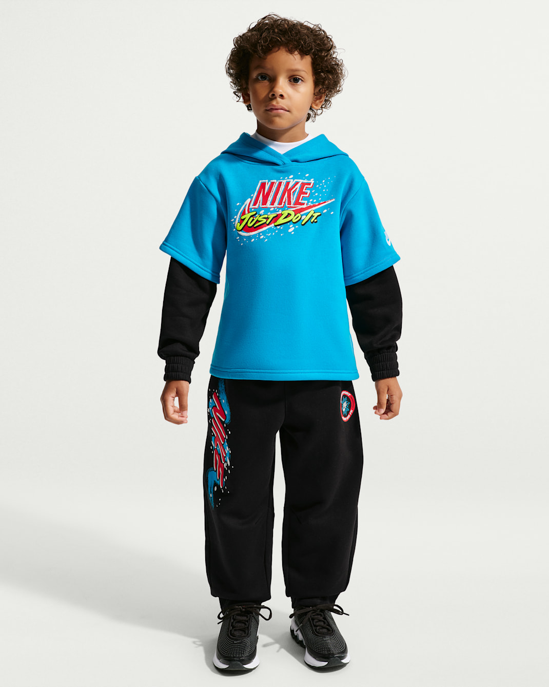 Nike Sportswear Little Kids' Snow Motion Twofer Fleece 2-Piece Set - Black