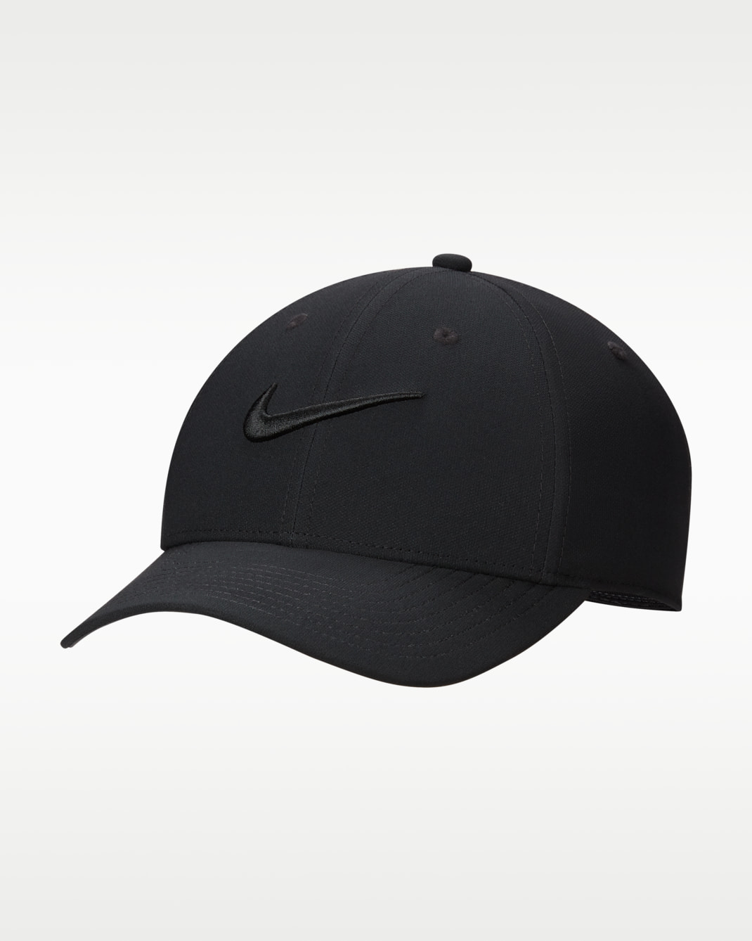 Nike Dri-FIT Club Structured Swoosh Cap - Black/Black