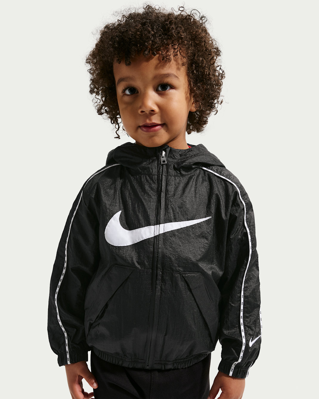 Chamarra ripstop translúcida y ligera infantil Nike - Negro