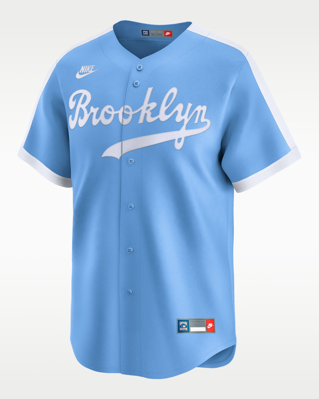 Brooklyn Dodgers Cooperstown Men's Nike Dri-FIT MLB Limited Jersey - Light Blue
