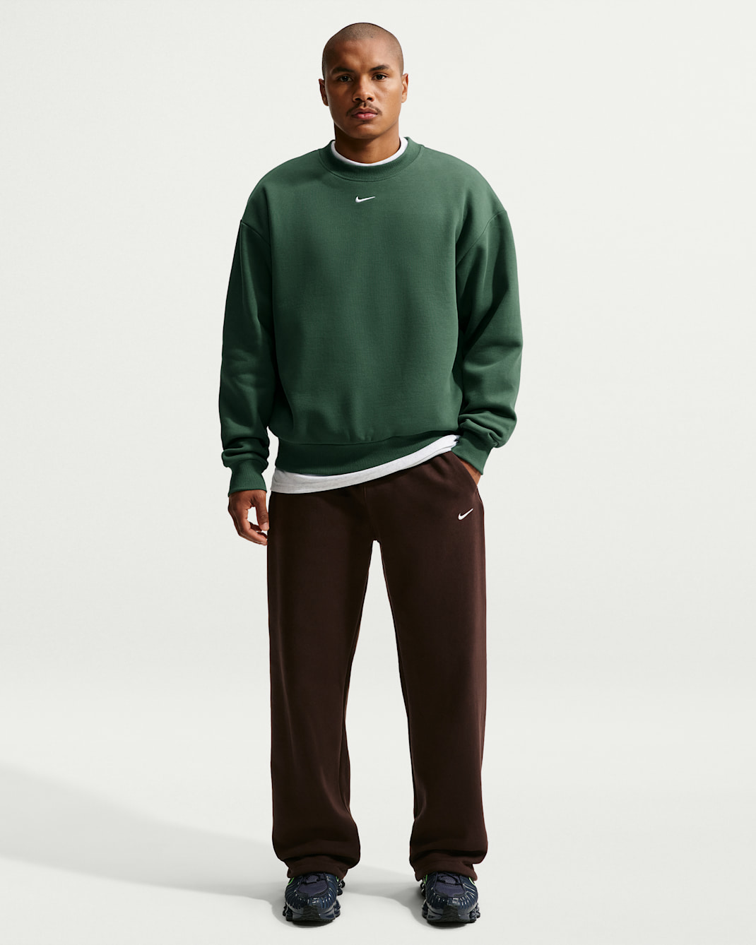 Nike Solo Fleece Men's Bungee Pants - Velvet Brown/Sail