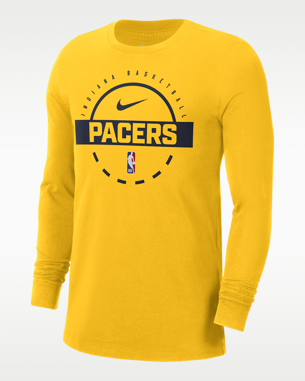 Playera de entrenamiento de manga larga Nike de la NBA para hombre Indiana Pacers - Amarillo