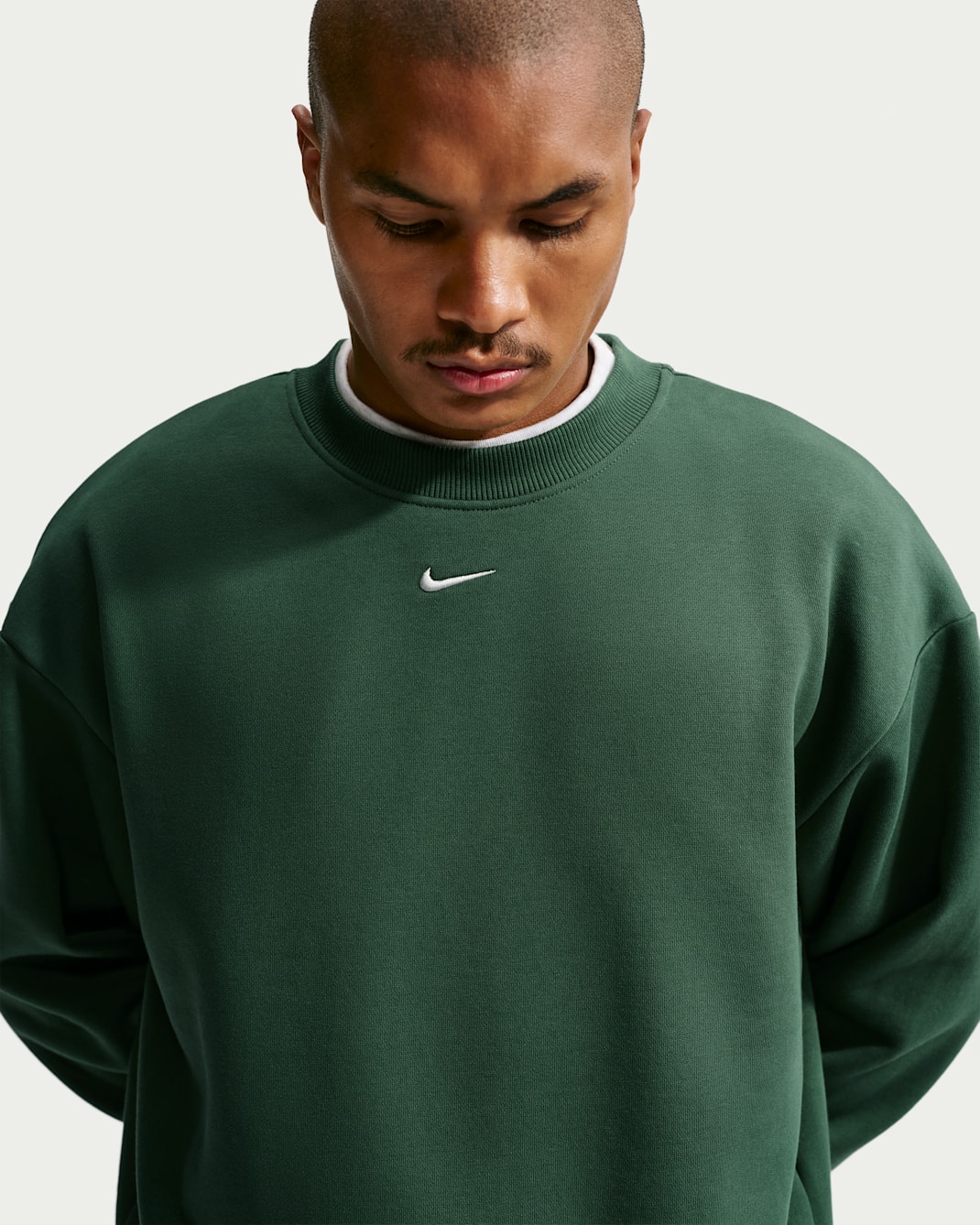 Sudadera de cuello redondo para hombre Nike Solo Fleece - Abeto/Vela