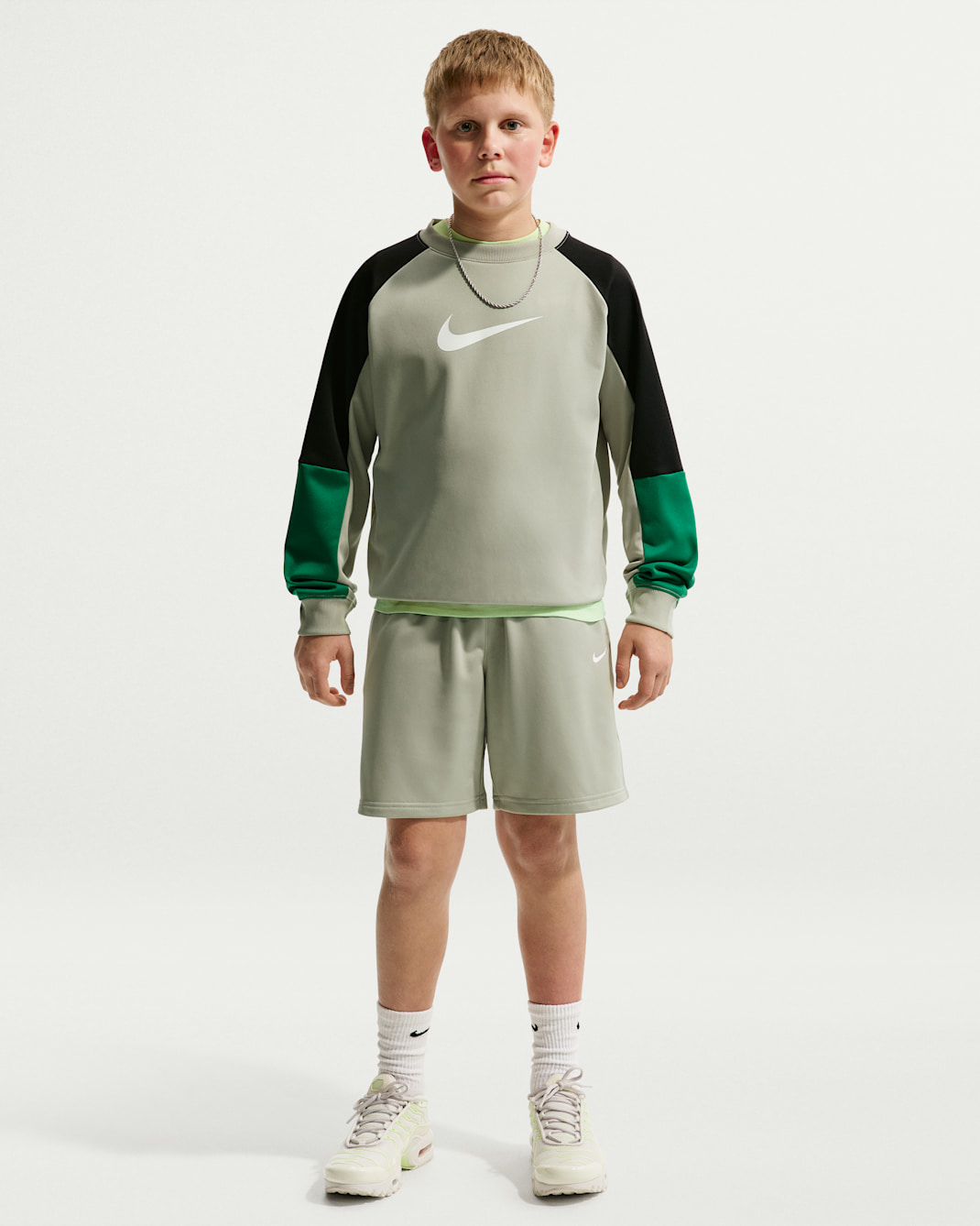 Conjunto deportivo para niños talla grande Nike Sportswear - Niebla pícea/Negro/Malaquita/Blanco