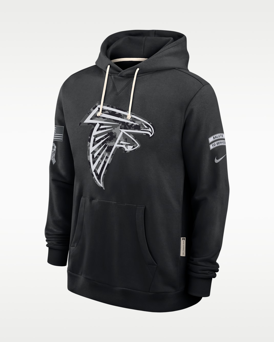 Sudadera con gorro sin cierre Nike Dri-FIT de la NFL para hombre Atlanta Falcons Salute to Service Sideline - Negro
