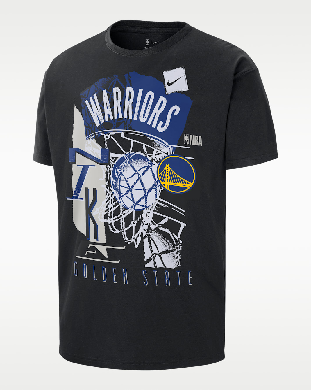 Golden State Warriors Courtside Nike NBA Vintage T-Shirt (Herren) - Schwarz