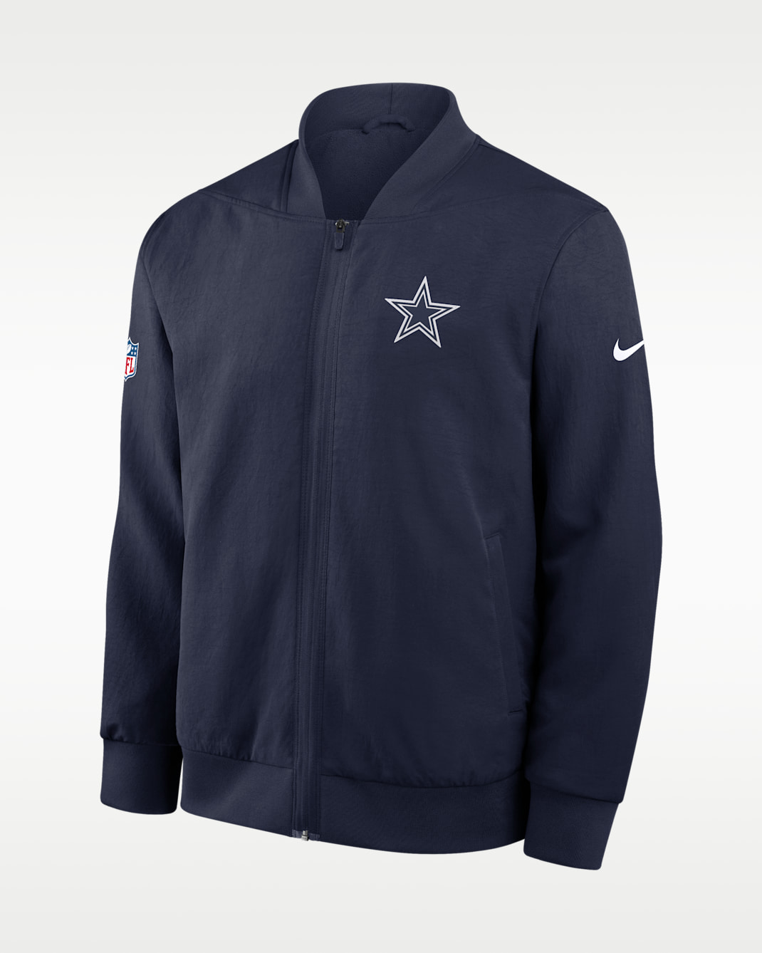 Dallas Cowboys Sideline Men's Nike NFL Full-Zip Bomber Jacket - Navy