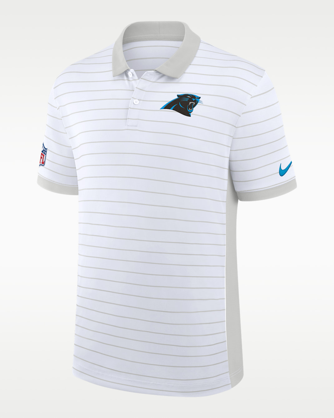 Carolina Panthers Sideline Victory Stripe Men's Nike Dri-FIT NFL Polo - White
