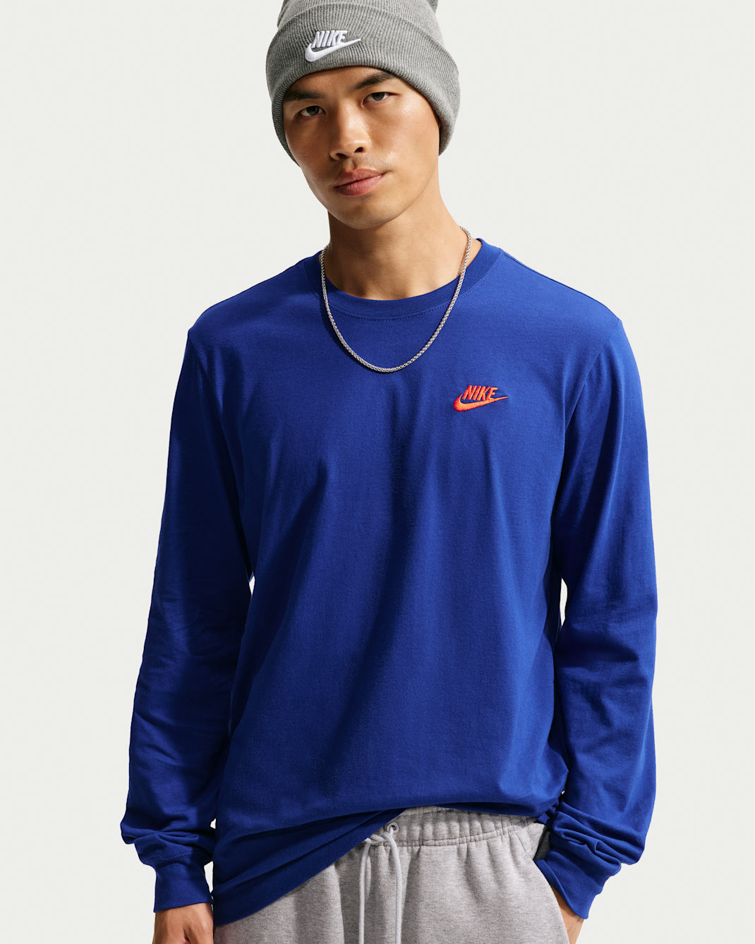 Playera de manga larga para hombre Nike Sportswear Club - Azul royal intenso