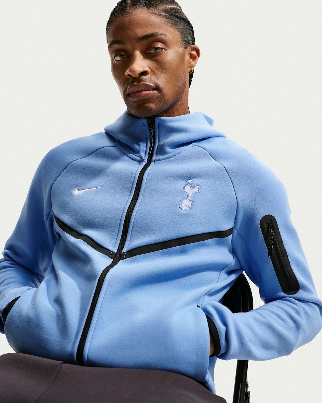 Tottenham Hotspur Tech Fleece Windrunner Men's Nike Soccer Full-Zip Hoodie