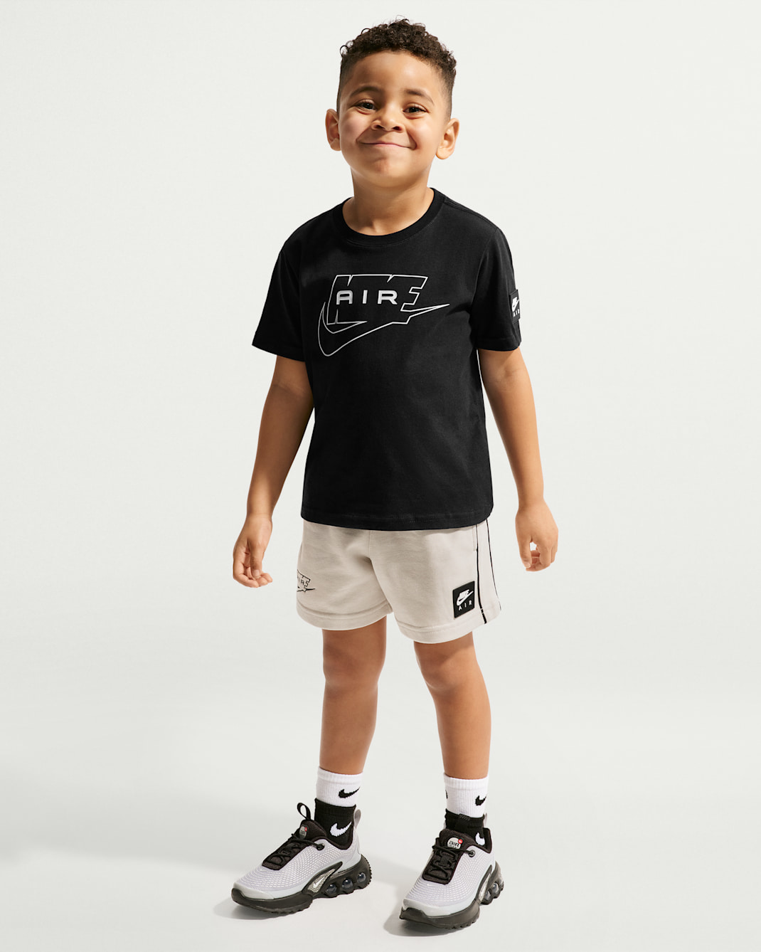 Nike Air Little Kids' 2-Piece French Terry Shorts Set - Grey