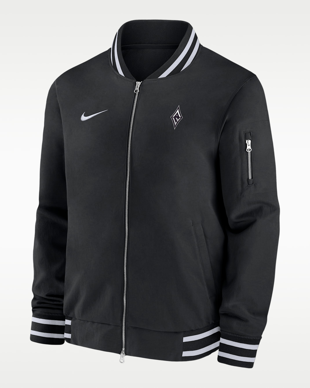 Chamarra bomber Nike de la WNBA para hombre Las Vegas Aces - Negro