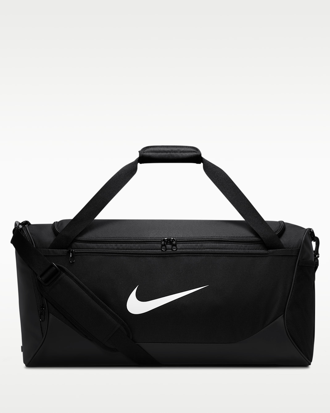 Nike Brasilia Training Duffel Bag (Medium, 60L) - Black/Black/White