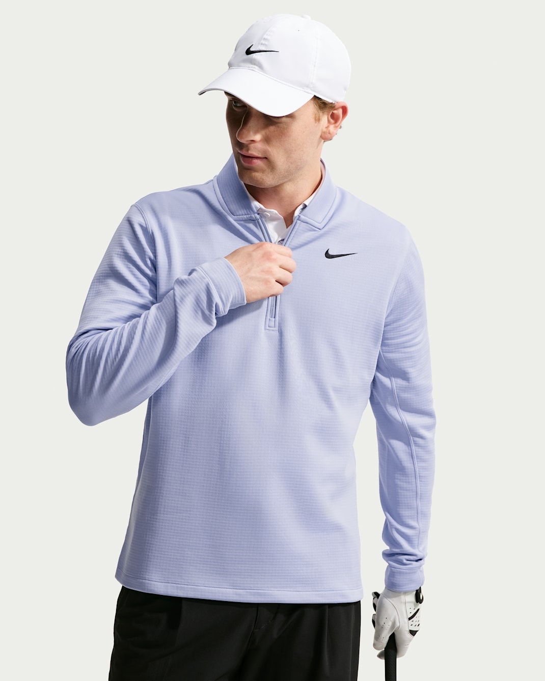 Nike Velocity Men's Therma-FIT 1/2-Zip Golf Top - Purple Fade/Black
