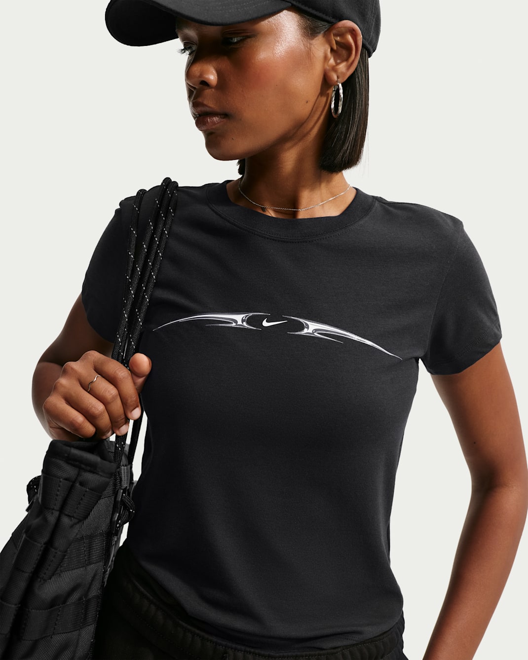 Nike Sportswear Chill Knit Women's Slim Cropped T-Shirt - Black