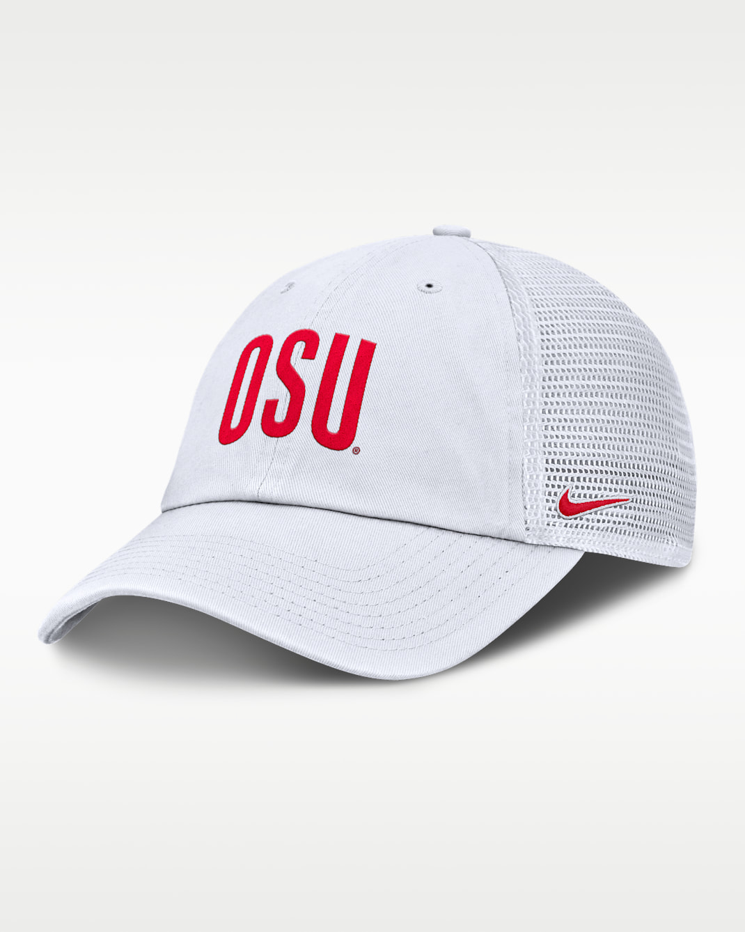 Ohio State Primetime Campus Club Men's Nike College Trucker Adjustable Hat - White
