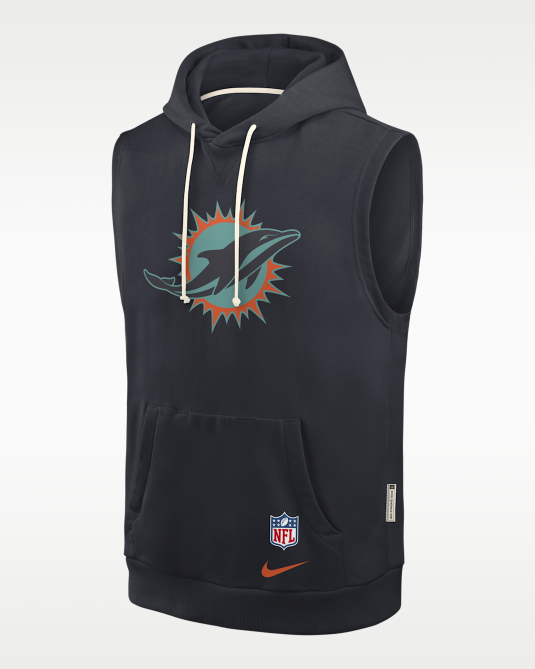 Miami Dolphins Rivalries Collection Sideline Men's Nike Dri-FIT NFL Sleeveless Pullover Hoodie - Navy