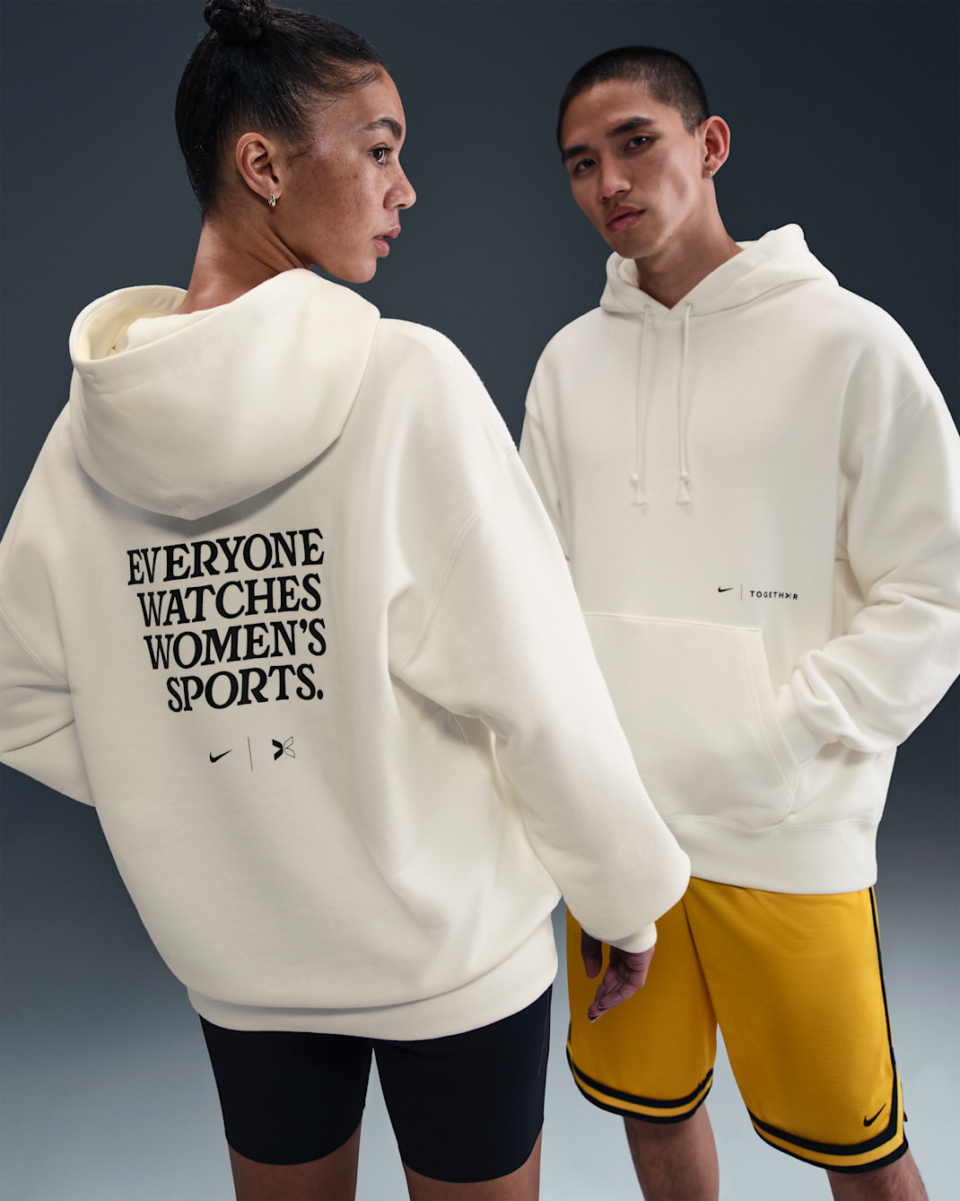 Everyone Watches Women's Sports™ Nike by TOGETHXR Pullover Hoodie - Sail/Black