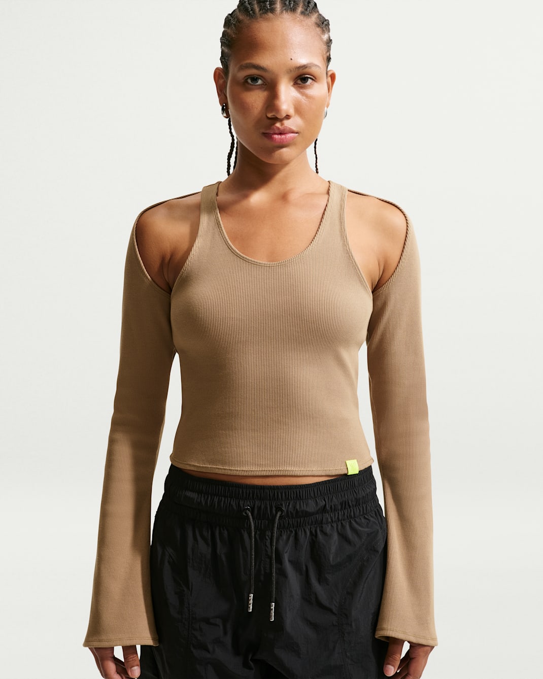 Serena Williams Design Crew Women's Tight Knitwear Top - Filbert/Volt