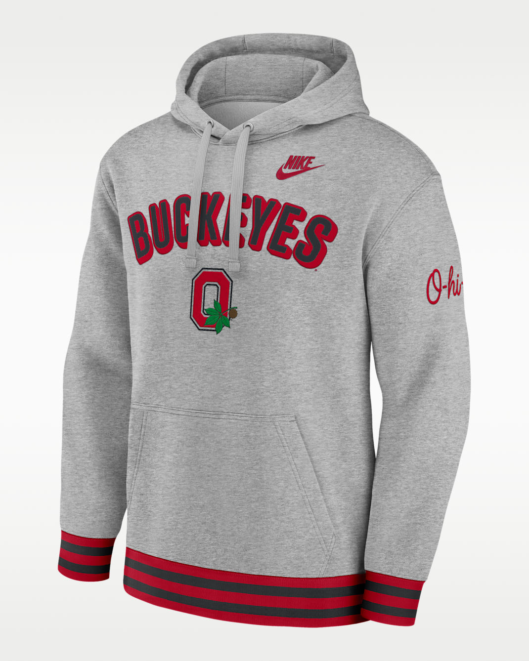 Ohio State Legacy Retro Men’s Nike College Pullover Hoodie - Dark Grey Heather