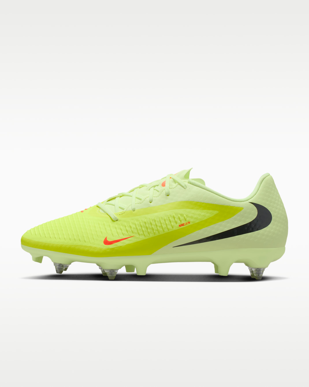 Nike Phantom 6 Low Academy Soft-Ground Football Boot - Hyper Crimson/Limelight/Black