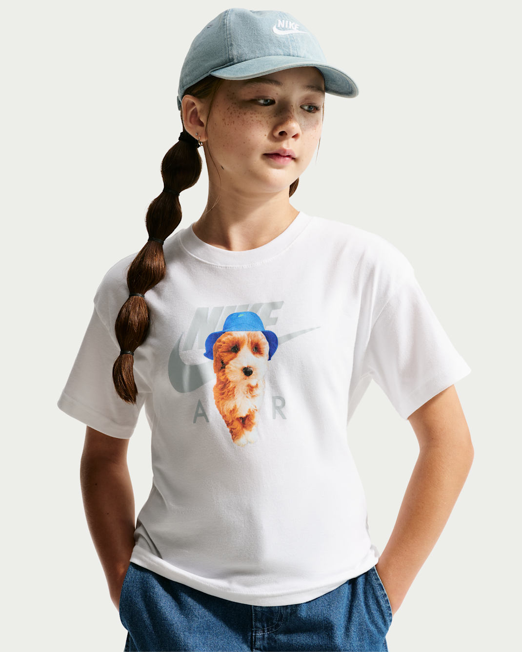 Nike Sportswear Big Kids' (Girls') Boxy T-Shirt - White