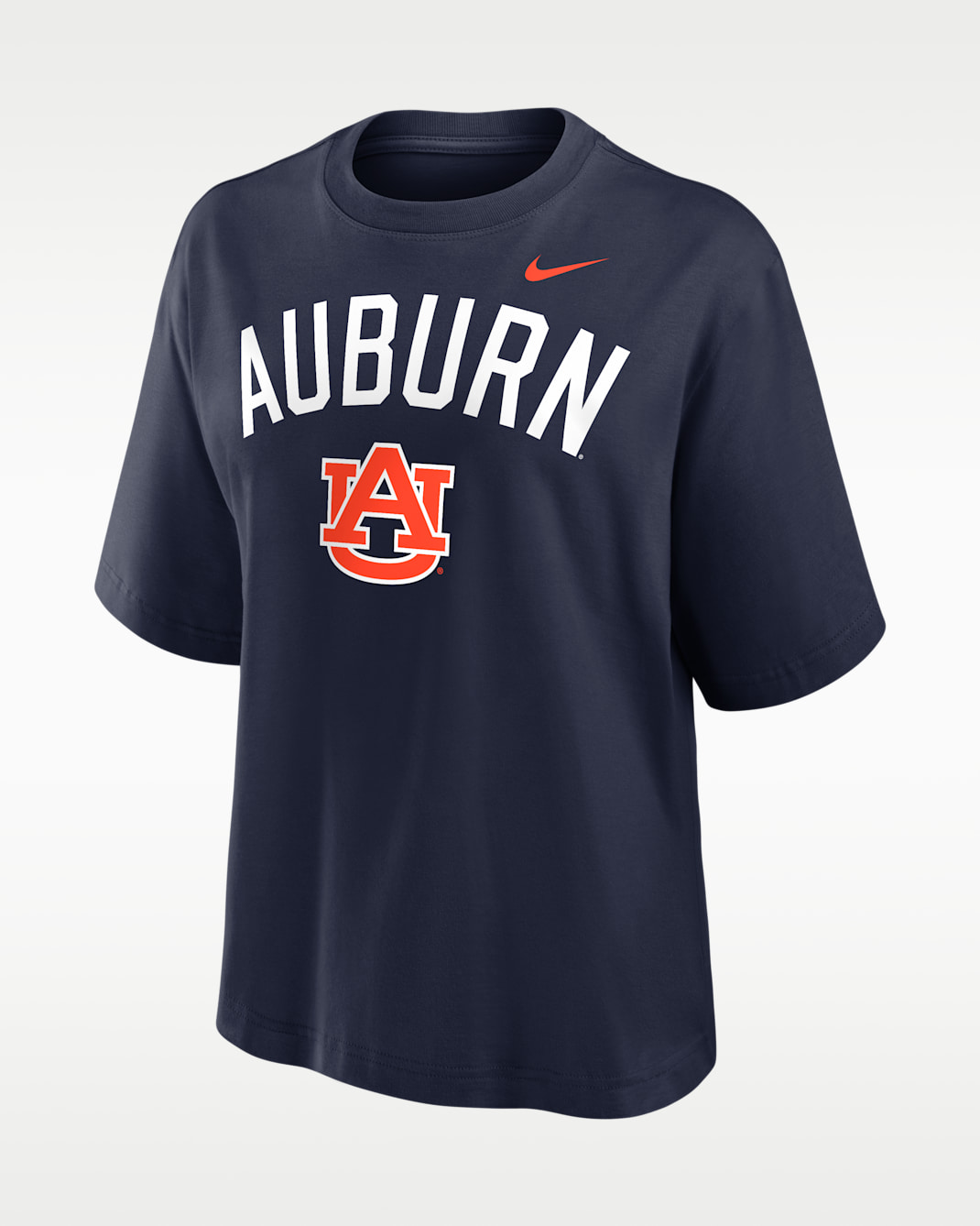 Auburn Arch Over Logo Boxy Women's Nike College T-Shirt - Navy