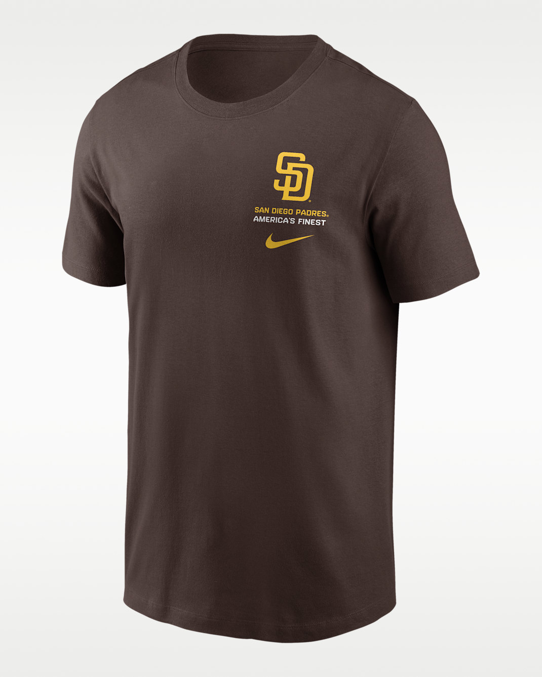 San Diego Padres 2-Hit Men's Nike MLB T-Shirt - Brown