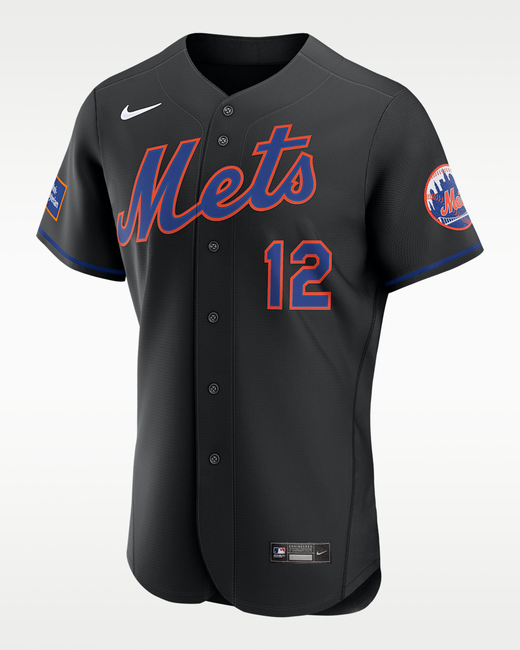 Francisco Lindor New York Mets Men's Nike MLB Authentic Jersey - Black