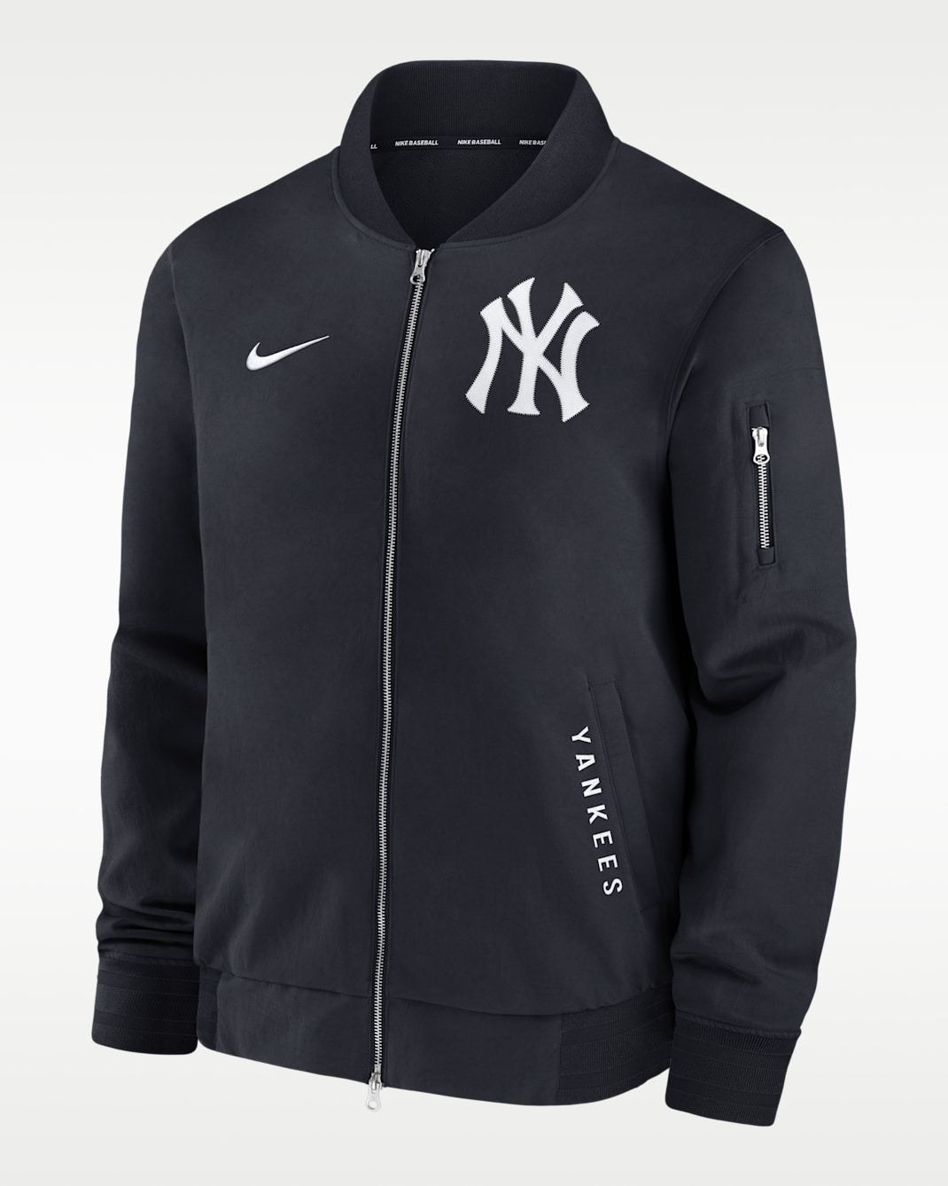 New York Yankees Authentic Collection Dugout Men's Nike MLB Full-Zip Bomber Jacket - Pitch Blue