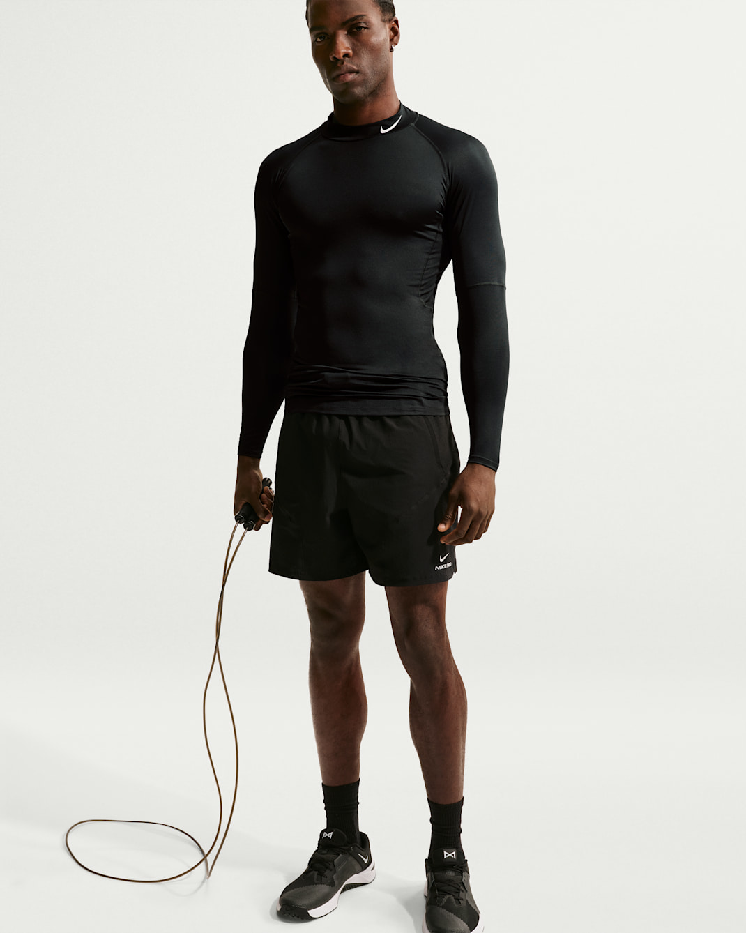 Nike Pro Men's Dri-FIT Fitness Mock-Neck Long-Sleeve Top
